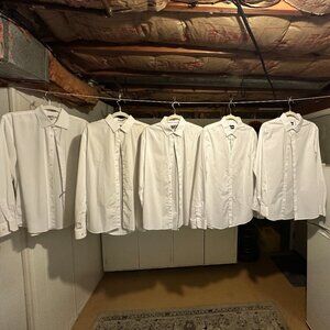 5 Mens Express 1 MX white Dress Shirts